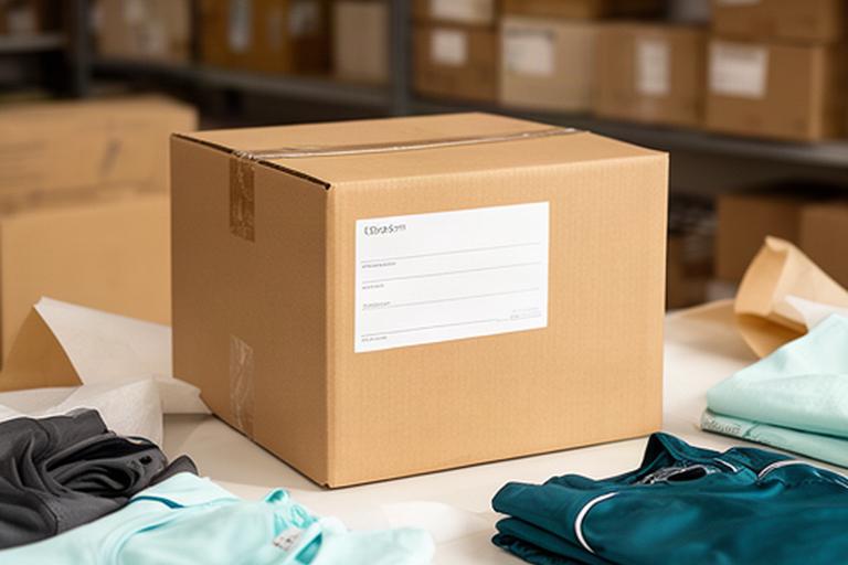 Pakket met sportkleding dat klaarstaat voor verzending vanuit Gelderland